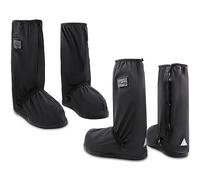 Giwnhvx 2 Paires de Couvre-Chaussures Imperméables Noirs avec Feuilles Réfléchissantes, Couvre-Bottes de Neige et de Pluie