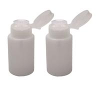 Giwnhvx 2 Paquet de Ongle Art Liquide Container Bouteille Distributeur de Pompe Vernis a Ongles Nettoyeur Bouteille Vide Maquillage