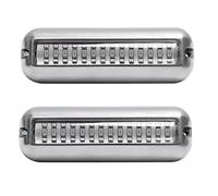 Giwnhvx 2 Pièces 42LED Yacht Lumière sous-Marine en Acier Inoxydable Lampe de Bateau Lampe sous-Marine IP68 Étanche 80W Accessoires de Bateau