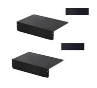 Giwnhvx 2 pièces de plaque d'extension de perçage pour réfrigérateur domestique extension latérale pour étagère de rangement 20 x 10 cm Noir