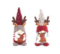 Giwnhvx 2 Pièces Gnomes de Noël en Peluche Décorations de Noël Gnomes en Peluche Tissu de Décoration Intérieure