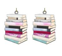 Giwnhvx 2 Pièces Ornement de Noël Album Livres Ornements Décorations de Noël Personnalisées Tour Ornements d'arbre de Noël