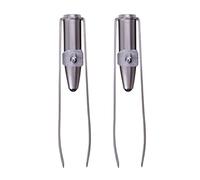 Giwnhvx 2 pinces à épiler en acier inoxydable pour cils et sourcils + lumière LED