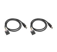 Giwnhvx 2 USB 9 Broches un USB Type C pour Carte Mère Ordinateur un USBC Écran Secondaire PC Écran LCD Adaptateur USB 9 Broches