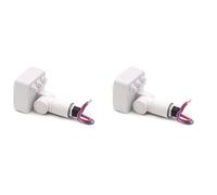 Giwnhvx 2 x 220 V Mini capteur infrarouge pour corps humain avec interrupteur LED Détecteur de mouvement PIR réglable Blanc