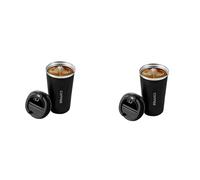 Giwnhvx 2 x 510 ml Smart Bottle for Coffee Affichage LED Température Tasse Thermique Gobelet Gobelet Isotherme Tasse à Café Tasse à Café Noir