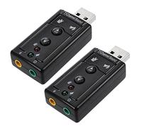 Giwnhvx 2 x adaptateur de carte son externe 7.1 canaux USB