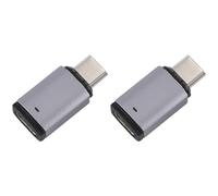 Giwnhvx 2 x Adaptateur Magnétique 5A USB C À Femelle 100W PD Charge Rapide Aimant USB C Date Adaptateur OTG Connecteur, Droit