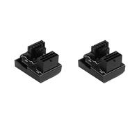 Giwnhvx 2 x ATX3.0 12VHPWR 12+4 16Pin PCIe5.0 450W d'alimentation Adaptateur Connecteurs de 180 degrés pour 4090 4080 4070 Noir RVS
