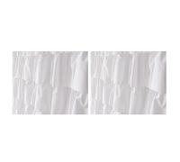 Giwnhvx 2 x de douche avec volants, décoration de la maison, polyester doux, accessoires de salle de bain décoratifs, idéal pour douches et baignoires, 71 pouces x 71 pouces