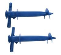 Giwnhvx 2 x Extérieur Porte-Parapluie de Plage Spike de Pêche Patio Parasol Ground Anchor Gear Spikes Béquille de Pêche en Plastique Auger Holder-Blue