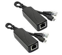 Giwnhvx 2 x Mini USB Poe Splitter 48 V à 5 V2 A/3 A Alimentation standard nationale avec recharge pour smartphone