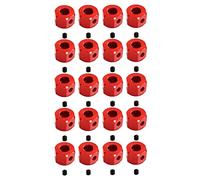 Giwnhvx 20 PCS Adaptateur Hexagonal pour Roue Combinateur en Métal de 5 mm Un 12 mm pour D12 C14 C24 B14 B16 MN D90 D91 RC Pièces de Mise à niveau pour Voiture, Rouge