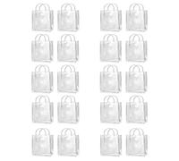 Giwnhvx 20 PièCes Cadeaux Transparents avec PoignéEs à Provisions ImperméAbles en PVC pour Bonbons Parfum Cadeau de NoëL Mariage