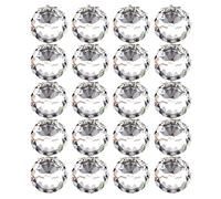 Giwnhvx 20X 40MM Feng Shui Pendentif de Boule de Cristal Facette Decoration (Transparant)
