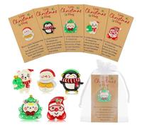 Giwnhvx 24 Ensembles de Petits Cadeaux de Noël en Vrac, Pingouin, Bonhomme de Neige, Jeton de Poche avec Cartes et, Petits Cadeaux de Noël