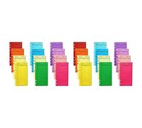 Giwnhvx 24 enveloppes budgétaires, système d'enveloppes pour cartes et espèces, couleurs économiques, disposition verticale et perforation