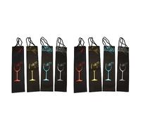 Giwnhvx 24 Pièces Sacs à Vin Papier Kraft Sac Cadeau Sacs à Vin Rouge Cadeau Bouteille Simple Fourre-tout Vin Sac À Main Sac (Couleur Aléatoire)