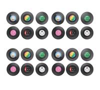 Giwnhvx 24Pieces Sous-verres pour boissons rotatives en vinyle