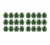 Giwnhvx 24X Feuilles de Palmier Tropicales Artificielles DéCoration de FêTe dans la Jungle Animal ÉTé Mariage HawaïEn DéCoration de Table pour M