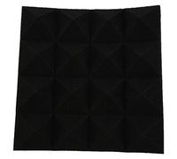 Giwnhvx 25X25X5Cm Éponge Insonorisée,Panneau de Mousse Acoustique Arrêt Absorption Studio Ktv Son pour Décoration Chambre Salle De Bains Salon Tv Fond (Noir)