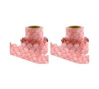 Giwnhvx 2pcs 20M Ombre Rose Pétoncles Bordures pour tableaux Bord Droits Décoration pour Salle ou Maison