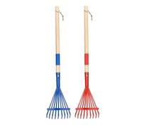 Giwnhvx 2pcs de Râteaux pour Enfants en Métal avec Manche en Bois Dur de 27 Pouces. Râteau pour le Jardinage, Mini Râteau pour les Enfants, Outils de Jardin pour la Pelouse et la Cour.
