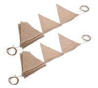 Giwnhvx 2X 3.7M Drapeaux Shabby Chic Mariage Bunting Dentelle Toile de Toile