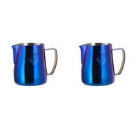 Giwnhvx 2X 400 Ml En Acier Mousse de Lait Tasse Café Pichet Créateur de Crème Artisanat Espresso Lait Art Pichet pour la Maison, B