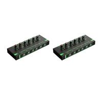 Giwnhvx 2X 6 Canaux Mini Amplificateur pour Casque HA400 Ultra-Compact Stéréo Audio Amplificateur Écouteurs pour Musique