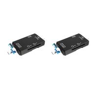 Giwnhvx 2X 6 dans 1 Lecteur de Carte USB 3.0 OTG pour Secure Digital/TF Cardreaders Splitter Adapter pour Téléphones Mobiles Ordinateurs-Noir