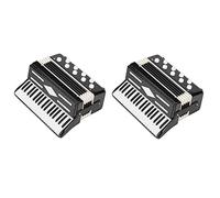 Giwnhvx 2X Accordéon Miniature Mini Instrument de Musique Accordéon Instruments De Musique Exquis Décorations De Noël Cadeaux De Musique
