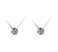 Giwnhvx 2X Aiguilles D'Horloge 3D, Aiguilles de Mécanisme de Mouvement D'Horloge Bricolage, Remplacement de Pièce D'Accessoires Muraux, Argent