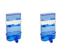 Giwnhvx 2X Bleu Alimentation Suspendue Canari Conteneur de Stockage Calopsitte Perruche Oiseau Abreuvoir Oiseau Mangeoire à Eau