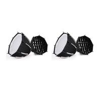 Giwnhvx 2X Boîte à Lumière Octogonale de 30 cm Mini Bowens Mount Boîte à Lumière à Grille en Nid d'abeille à Dégagement pour Studio de Lumière de Remplissage COB ZU60 ou M60