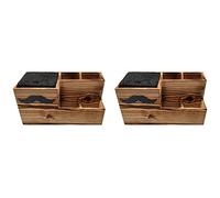 Giwnhvx 2X Boîte à Outils de Coiffure en Bois Support de Cisaillement de Salon de Coiffure Ciseaux de Coupe de Cheveux Support de Stockage de Porte-Outils de Coiffeur