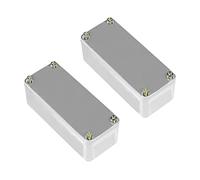Giwnhvx 2X Boîte de Projet Électronique En Aluminium Moulé Sous Pression Outil 1590A Style Guitare Effets Stomp Boîte en Aluminium pour Pièces de Guitare Et Accessoires