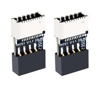 Giwnhvx 2X Carte Mère USB 2.0 9 Pin un TYPE-e Femelle Adaptateur Châssis Prise TYPE-C Carte Extension USB 2.0 un 9 Pin