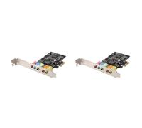 Giwnhvx 2X Carte Son PCIe PCI-E X1 CMI8738 Puce 32/64 Bit Carte Son Stéréo Un 5.1 Canaux Bureau Intégré pour PC