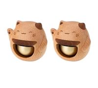 Giwnhvx 2X Cloche Commerçant pour L'Ouverture Porte, Carillons à Beurre Lors L'Ouverture la Boîte Cloches Carillon Étant Un Anneau Sonnette en Laiton Style Bois, Maison