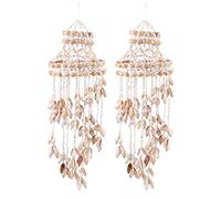 Giwnhvx 2X Conque Mer Coquille Vent Carillon Suspendu Ornement DéCoration Murale CréAtif Suspendu Pendentif