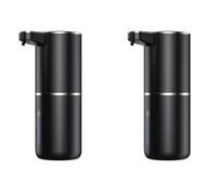 Giwnhvx 2X Distributeur Automatique de Savon 380 Ml, Montage Mural Électrique Distributeur Automatique de Savon Contact, Mousse Rechargeable par USB