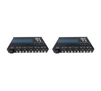 Giwnhvx 2X Égaliseur Graphique Automatique Carré 9 Bandes Audio Numérique pour Voiture -EQ9 Égaliseur Amplificateur de Voiture Série +Filtre Réglable