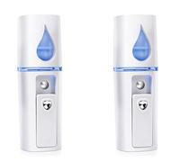 Giwnhvx 2X Extensions de Cils D'Atomisation de Vaporisateur Nano Mister Mini Portable avec Miroir Blanc