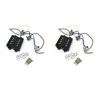 Giwnhvx 2X Guitare électrique Câblage PB Bass Jeu de Pick-up à Poignée Et Pont pour Guitare Électrique à 4 Cordes