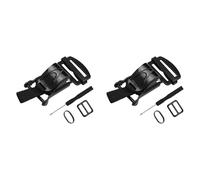 Giwnhvx 2X Kit de Remplacement Boucle à Libération Rapide pour, Casques avec Cliquet pour Jugulaire Jusqu'à 1 Pouce, Casques de Moto Noir
