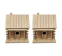 Giwnhvx 2X Maison D'Oiseau Mural Nid en Bois Nid DOX Maison D'Oiseau Maison Oiseau Boîte en Bois Boîte Cage Décoration Jardin Ornement