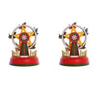 Giwnhvx 2X Noël Musique éclatante Grande Roue Cadeaux de Noël Cadeaux de RéVeillon de Noël Ornements de Noël Décoration de Cadeaux B