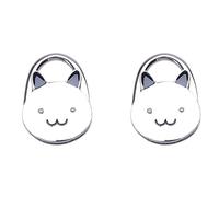Giwnhvx 2X Noir Caoutchouc Pliable Bande Dessinée Chat Base Antidérapant Sac Crochet