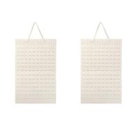 Giwnhvx 2X Organiseur de à Suspendre, Porte-Boucles d'oreilles à Suspendre Pliable, Peut Contenir Jusqu'à 300 Paires pour Filles et Femmes, Beige
